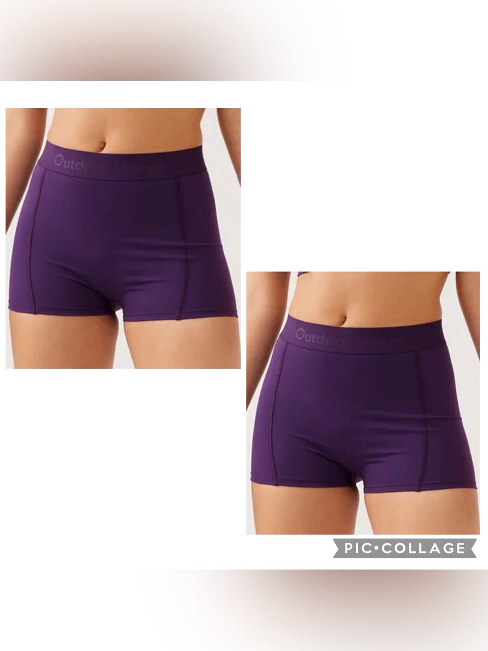 OUTDOOR VOICES Women’s Açaí Purple ZOOM 1.5 BLOOMER SHORTS Stretch Size Medium
